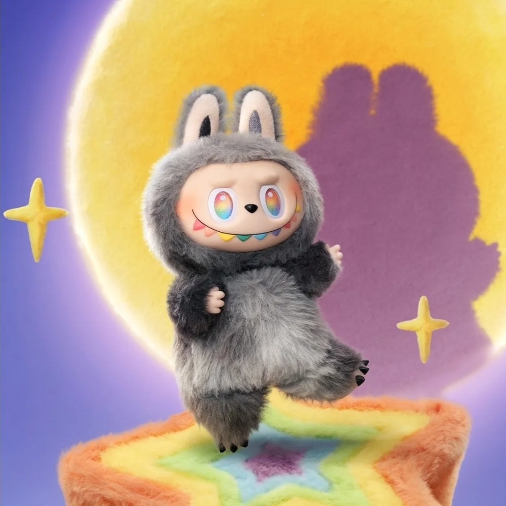 Gray Plush Bunny Costume for Small Pets